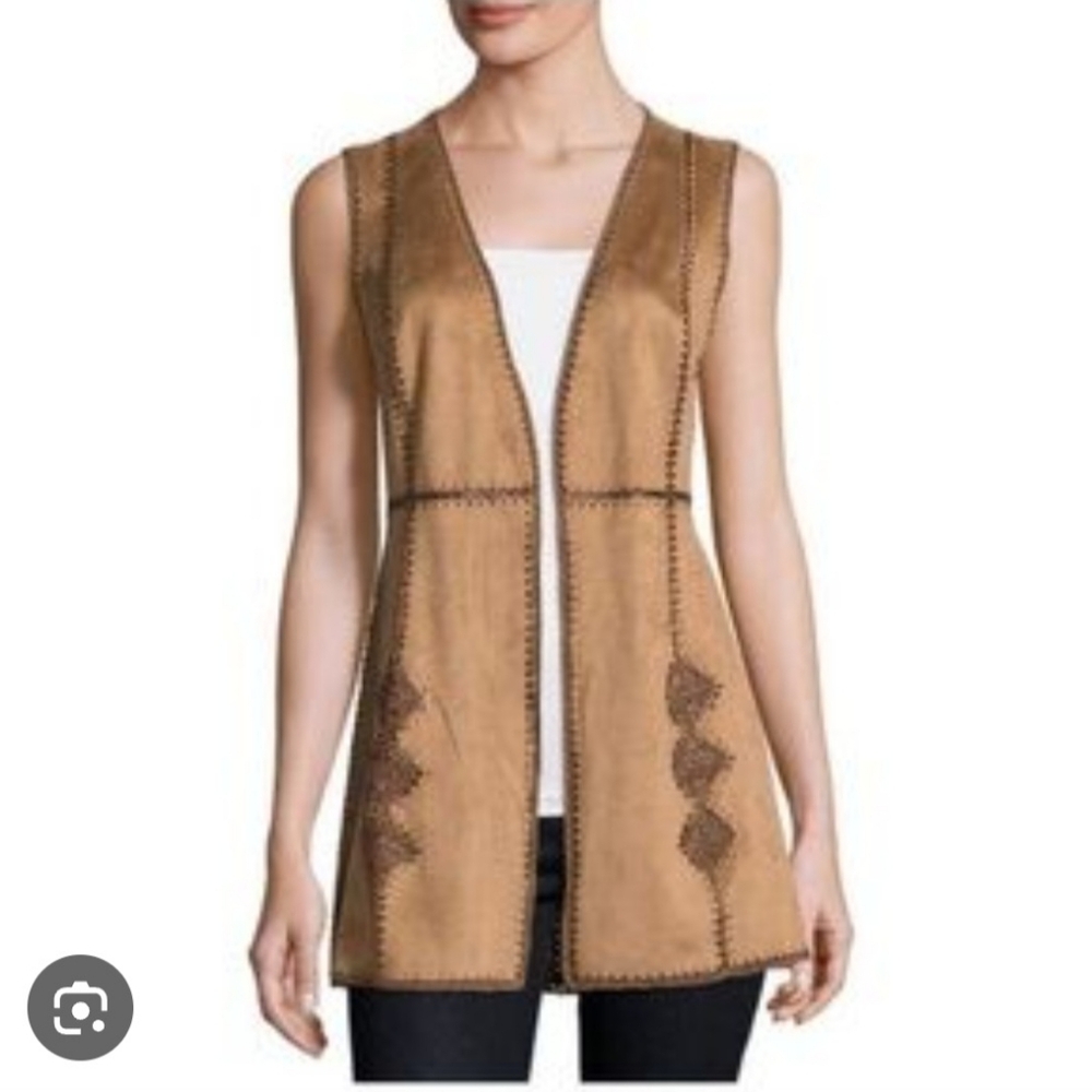 La Bellum by Hillary Scott FAUX SUEDE Vest S